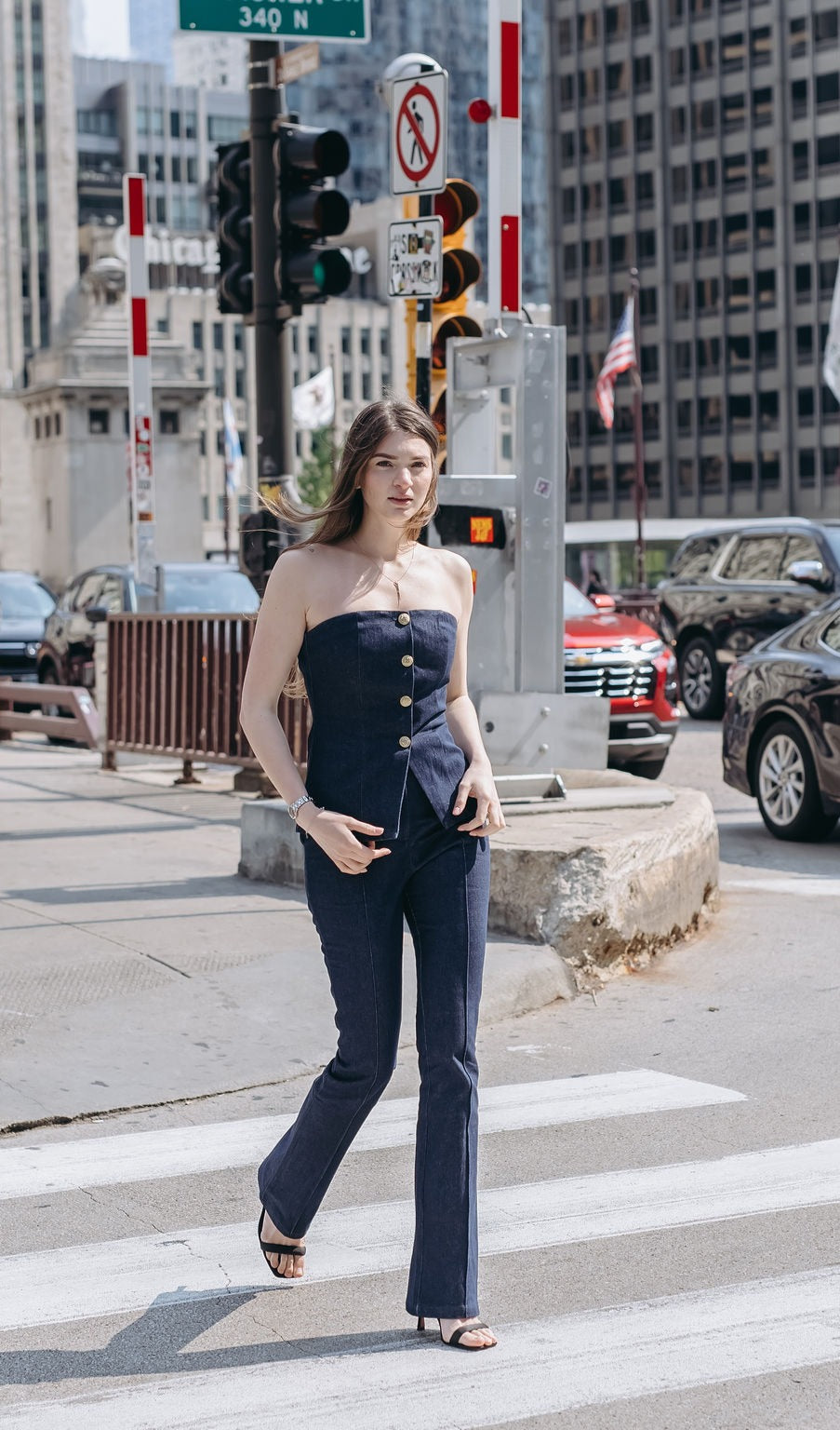 High-Waist Bootcut Denim Pants – 34"-36″ Inseam | Sizes S / M / L
